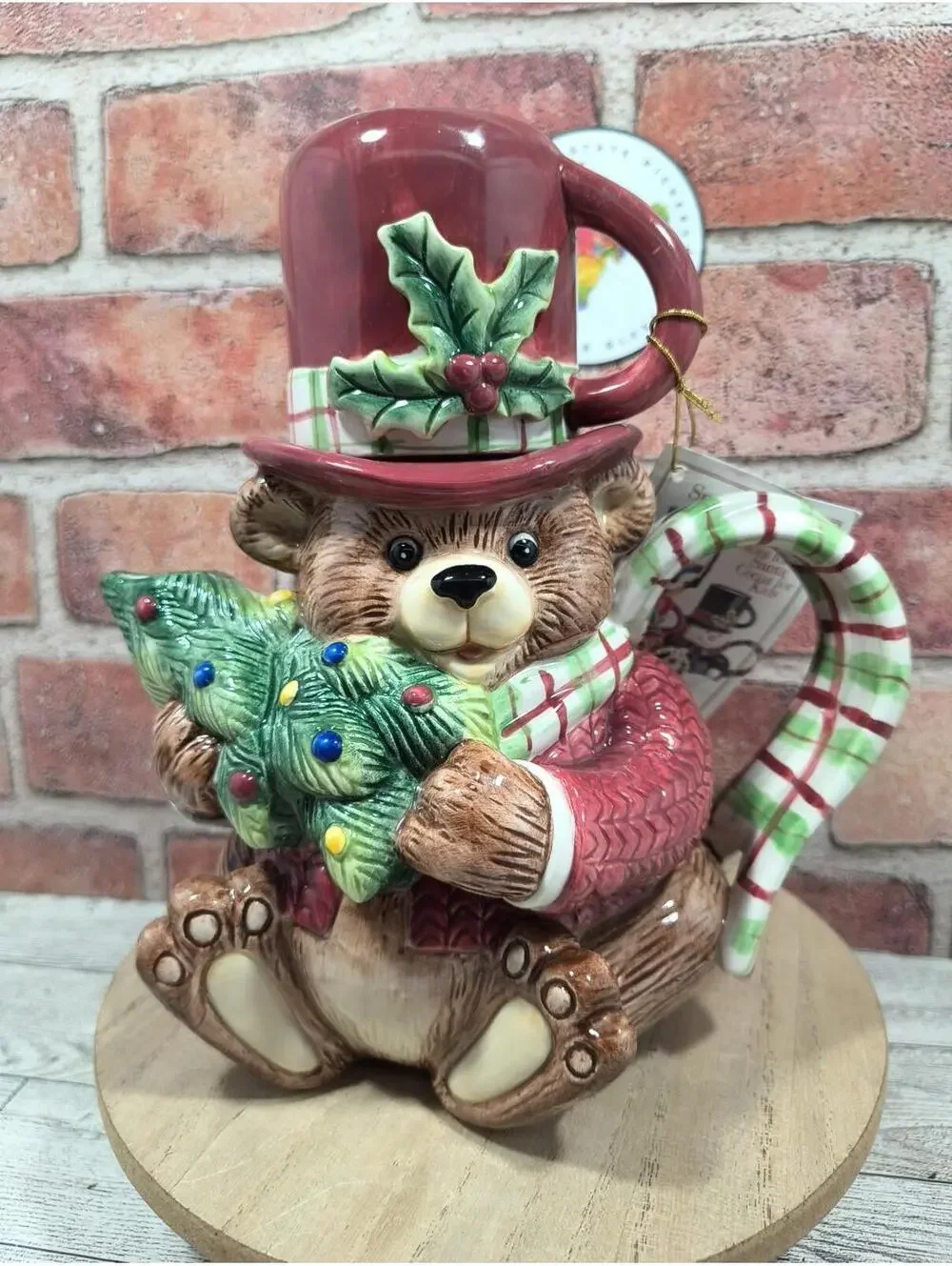 Fitz and Floyd Snack Therapy Cocoa Set Tea Christmas Teddy Bear Teapot and Mug